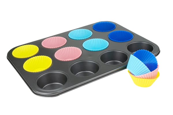 TG56237 MUFFINFORM + 12 SILIKONE CUPCAKE MUFFINS COOKIEFORM