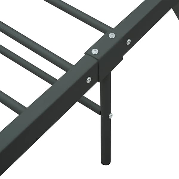 vidaXL Sängynrunko harmaa metalli 90 x 200 cm