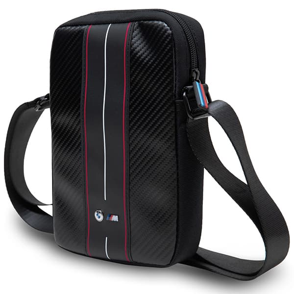 BMW Carbon Red Stripes Tablettaske op til 8", Sort