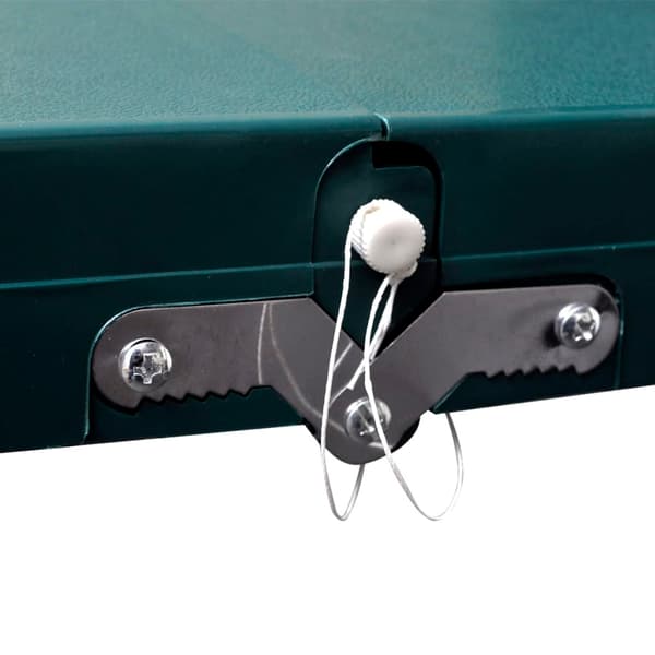 Campingset: bord och stolar, aluminium, grön