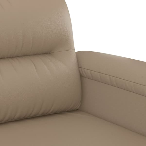 vidaXL 2-sitssoffa, Cappuccino, 140 cm, konstläder
