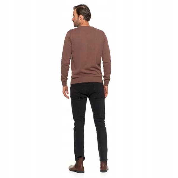 Moraj elegant herreskjorte med lige snit, klassisk bomuld, brun S