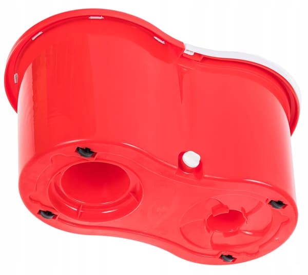 360° roterande mopp, infällbart handtag, hink + 2 patroner, röd