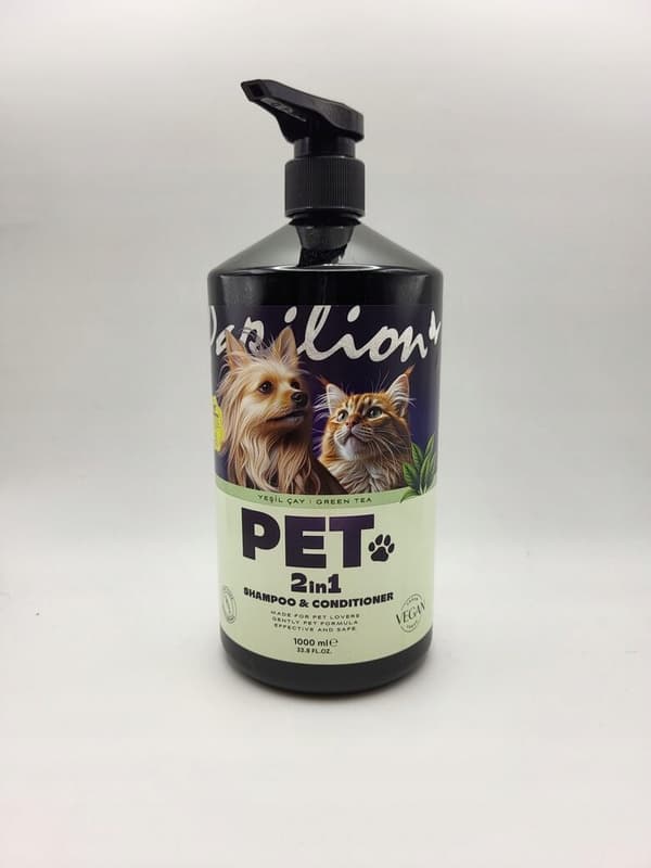 Papilion - Shampoo med balsam til dyr Grøn te 1000ml
