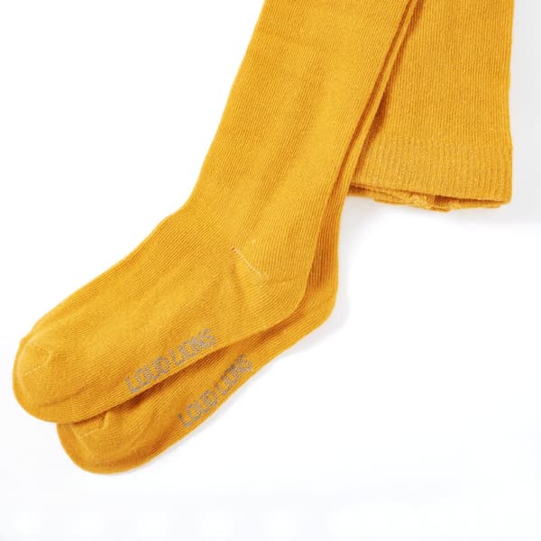 Barnstrumpbyxor, mörk ockrafärg, 104