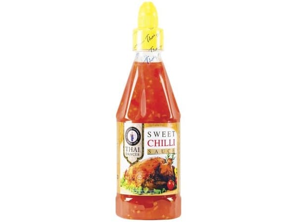 Sød chilisauce med forårsruller og kylling 435 ml Thai Dancer