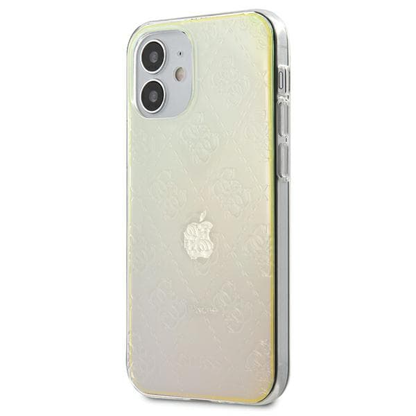 Guess 4G 3D Pattern Collection-skal till iPhone 12 mini, opal/iriserande