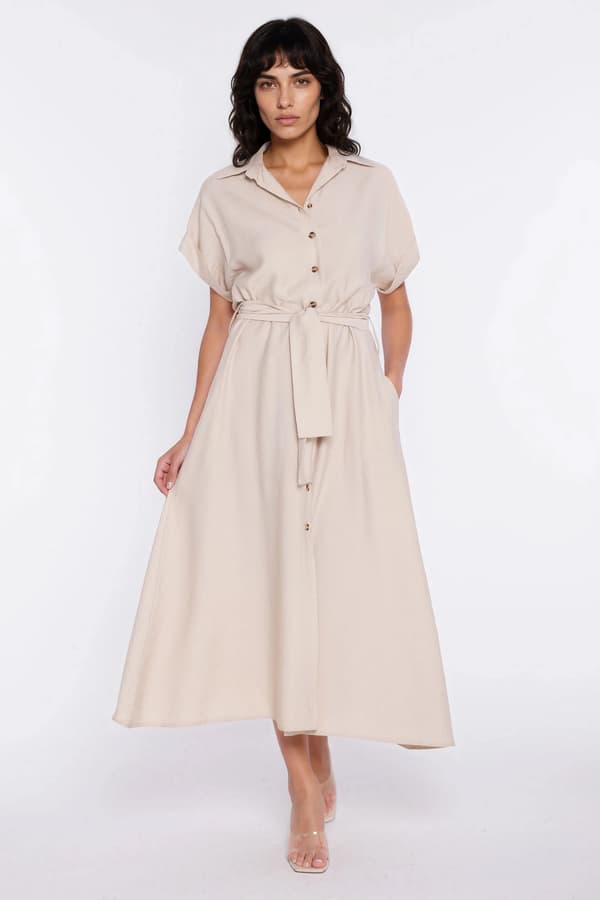Skjortklänning - beige 40/42