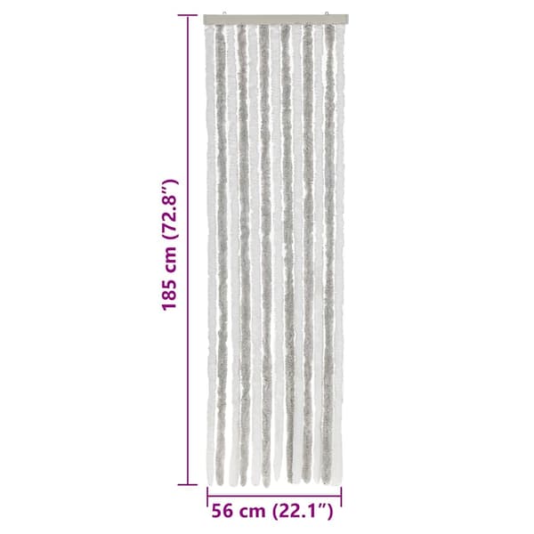 vidaXL Flugnät grått och vitt 56x185 cm chenille
