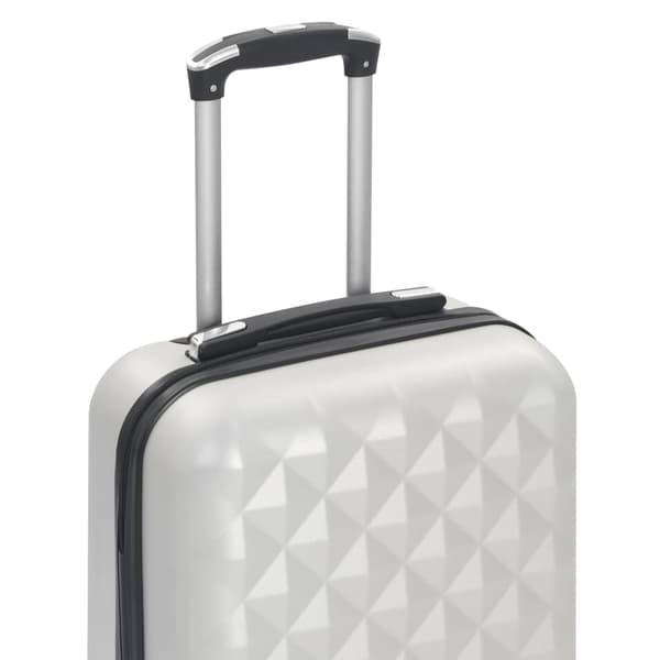 vidaXL Resväska i hårdplast ljus silver ABS