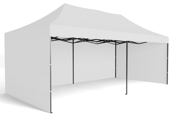 Express shoppingpaviljong - 3x6 m - vit