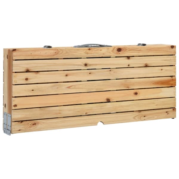 vidaXL foldbart campingbord med 4 sæder, stål, aluminium