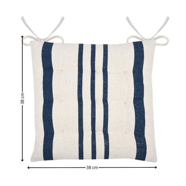 Manduel stolehynde 38x38 cm marineblå striber