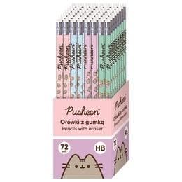 HB Pusheen viskelæderblyanter i rør (72 stk.)