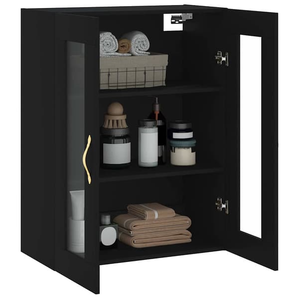 vidaXL vægskab sort 69,5x34x90 cm