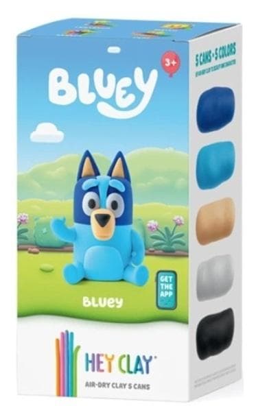 Hey Clay - Blå figur + tilbehør 5-pak
