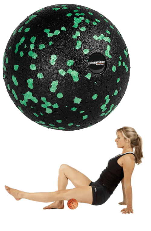 Aqua-Sport Powerstretch EPP 8 cm massagerulle, sortgrøn