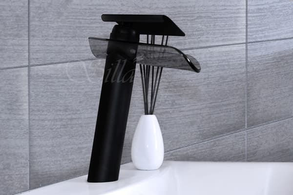 HØJ GLAS VASKANDHANE SEM-1025 MØRK
