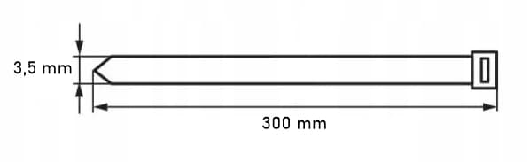 Kabelbinder Kabelbindere 3,6x300mm Sæt med 25