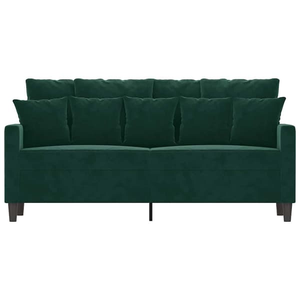 vidaXL 2-sitssoffa mörkgrön 140 cm klädd i sammet