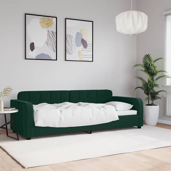 vidaXL Bäddsoffa mörkgrön 80x200 cm sammet