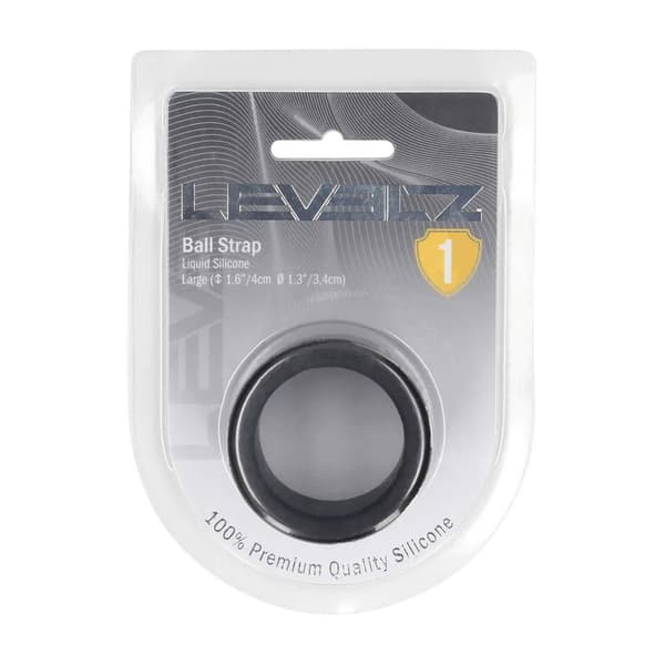 Flydende silikone kuglerem - L - 34 mm - Sort
