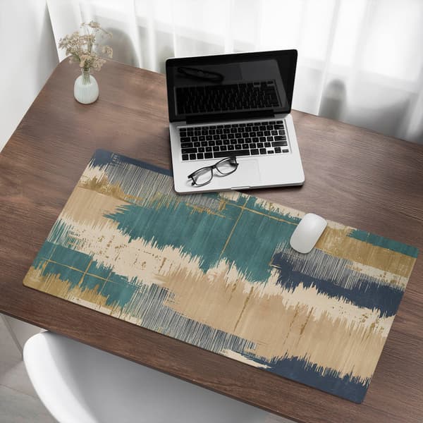 Stilfuld vinyl computermåtte med abstrakte streger 100x50 cm