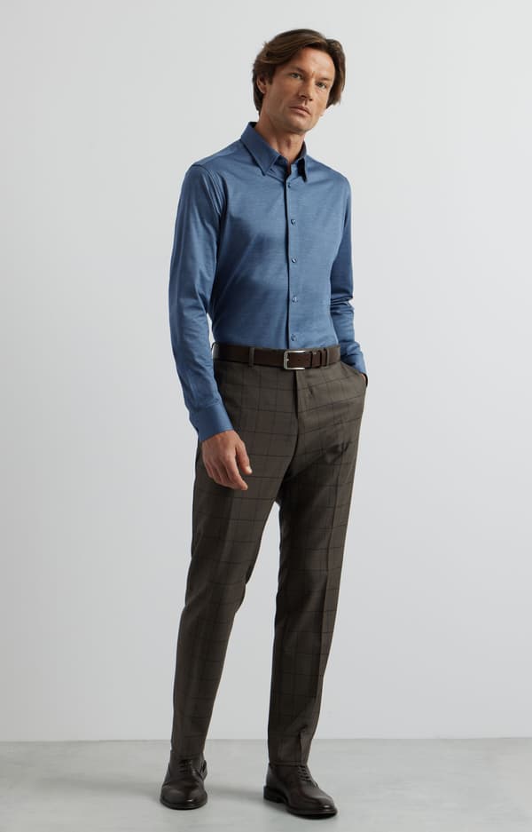 Slim strikskjorte XXL