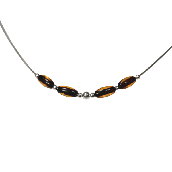 Cognac rav halskæde - Baltisk rav Collier
