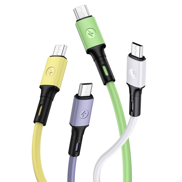 USAMS U52 USB-A til microUSB 2A hurtigopladerkabel 1m lilla