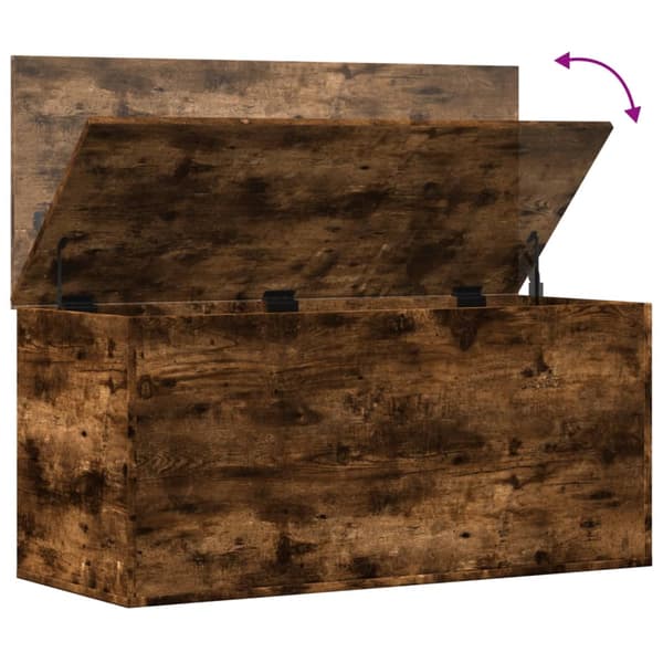 vidaXL kommode, røget eg, 100x42x46cm, træbaseret materiale