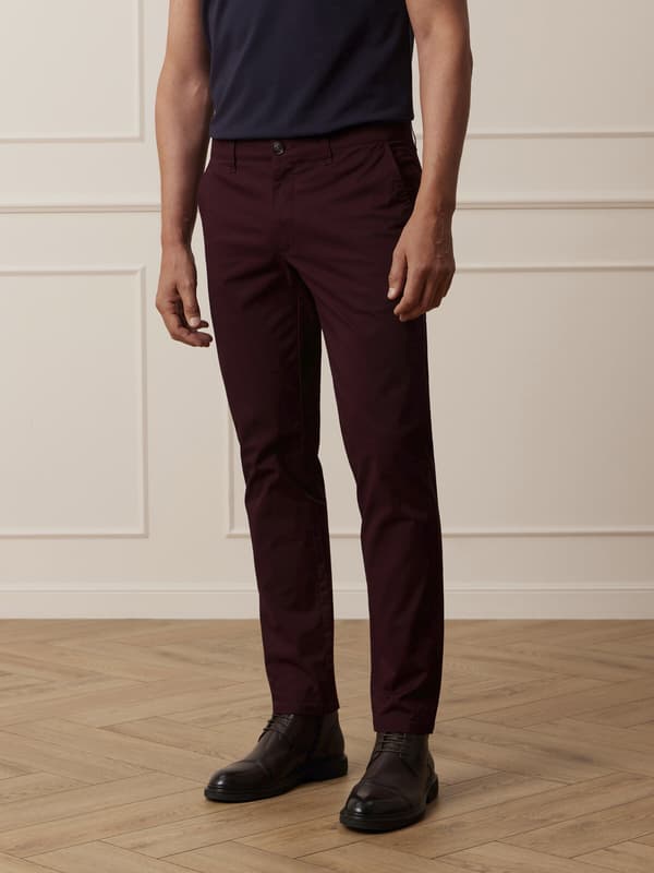 HILLCREST BURGUNDY BUKSER 33/32
