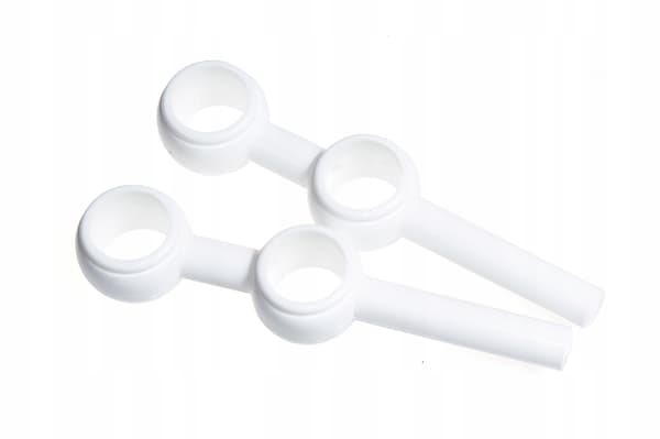Dubbel plastfäste för gardinstång diameter 28 mm Vit 2 st