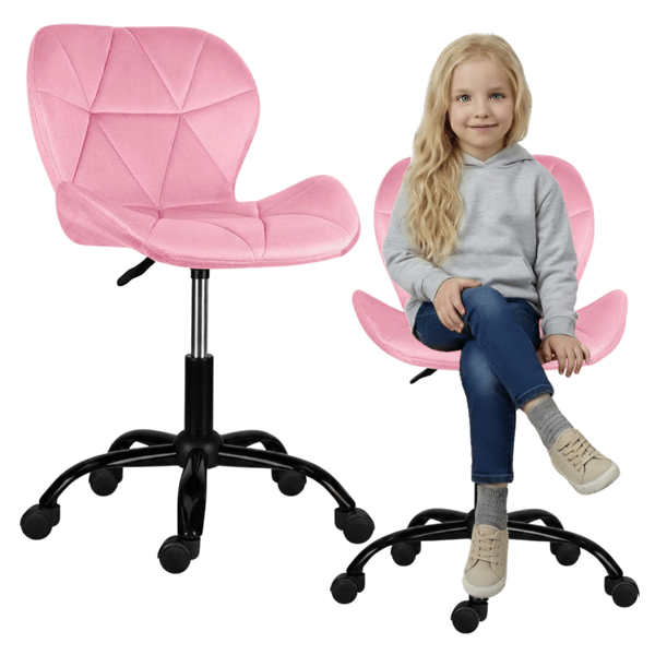 Luca kontorsstol rosa svart ben