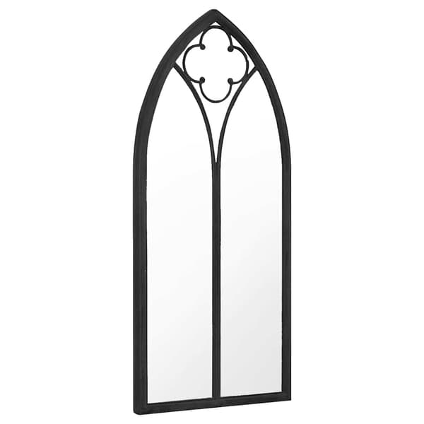 vidaXL havespejl, sort, 100x45 cm, jern