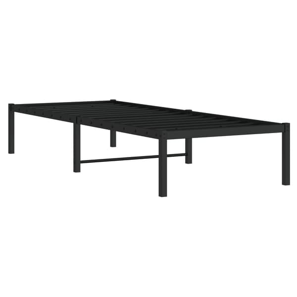 vidaXL metalsengestel sort 75x190 cm