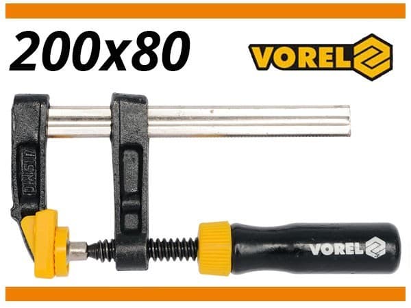 Tømrerklemme 80x200mm 37106 VOREL