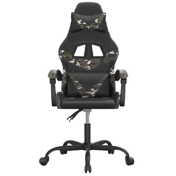 vidaXL gamingstol, sort og camouflage, kunstlæder