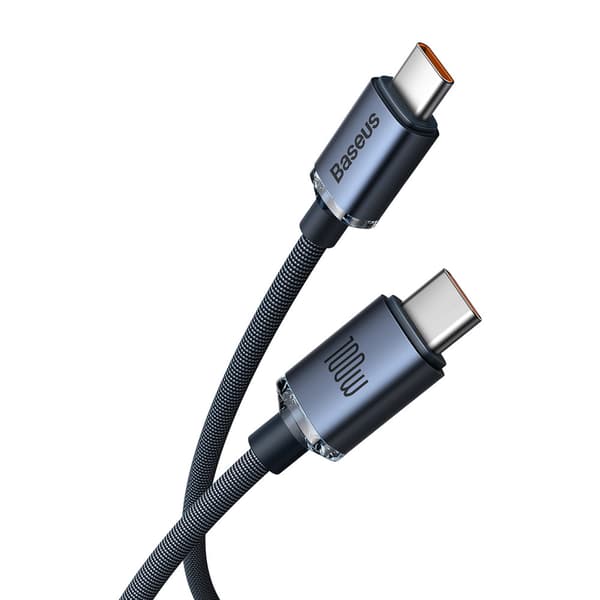 Kabel til hurtig opladning og dataoverførsel USB-C USB-C 100W 1,2m sort