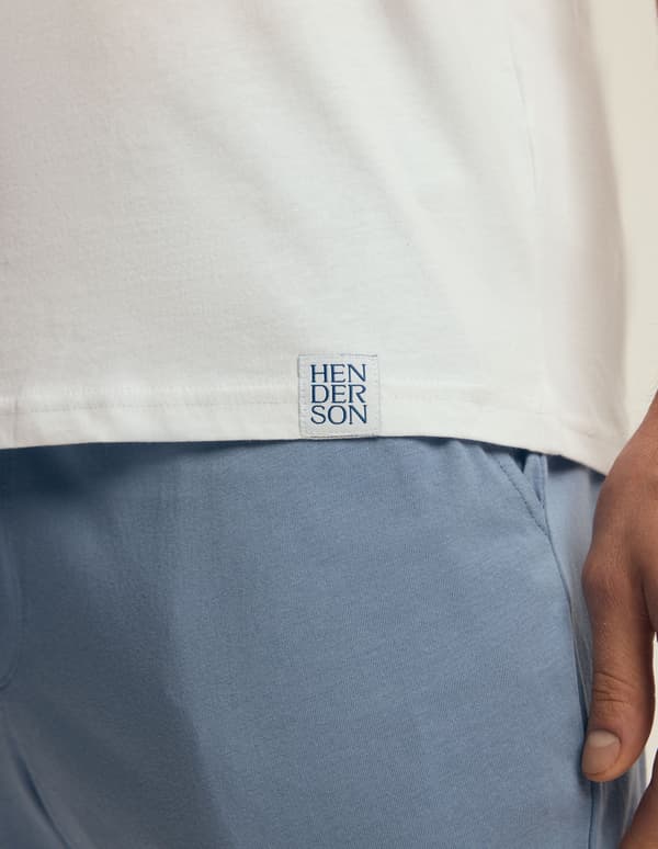 Marc Henderson herrpyjamas | Vit, Blå M