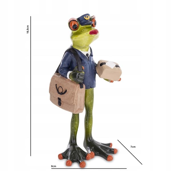 DEKORATIV FIGUR GRØN FRØ POSTBUDE
