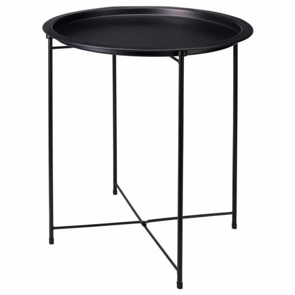 Sort metal sidebord 47xh50 cm