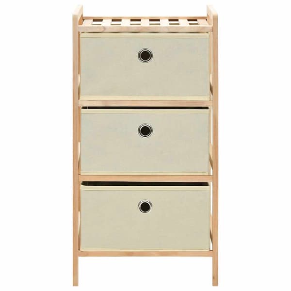 vidaXL Hylly 3 kangaskorilla setripuu beige