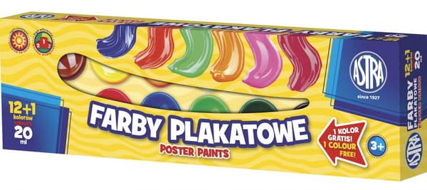 Plakatmaling 13 farver 20ml ASTRA