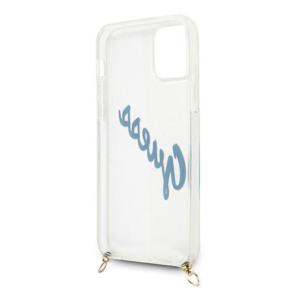 Guess Script Vintage -suojakuori iPhone 12 minille, sininen