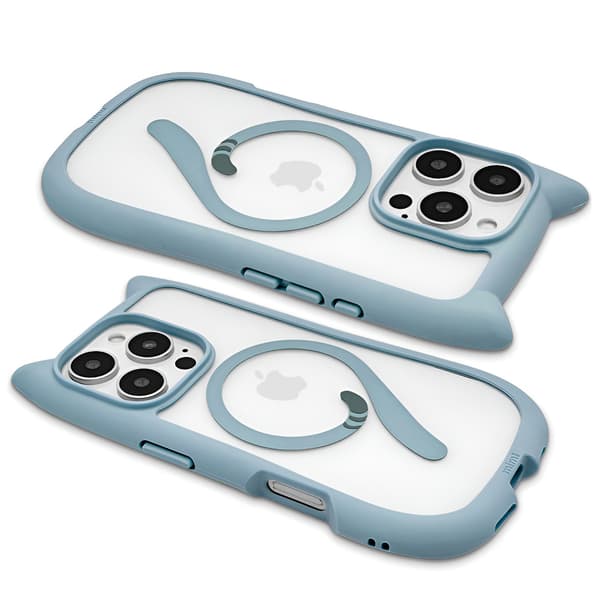 iPhone 16 Pro Max -kotelo, MagSafe, söpö kissa, sininen + näytönsuoja