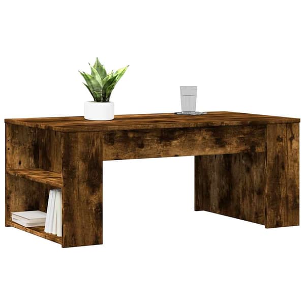 vidaXL sofabord røget eg 102x55x42 cm