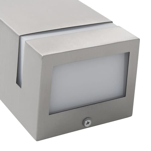 vidaXL Utomhusvägglampor, 2 st, 35 W, Silver, Rektangulära