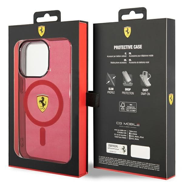Ferrari FEHMP14LURKR iPhone 14 Pro 6.1" rød hardcase Translucent Magsafe