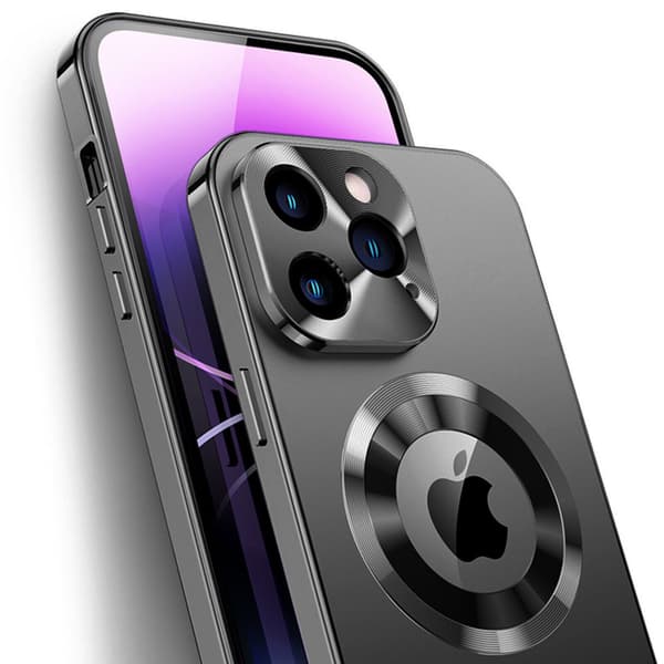 iPhone 12 Pro cover, dobbelt glas, Magsafe, sort